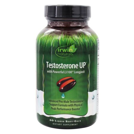 Testosterona ACIMA com Longjack LJ100 poderoso - 60 Softgels líquidos Irwin Naturals