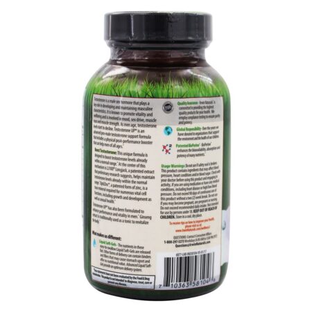 Testosterona ACIMA com Longjack LJ100 poderoso - 60 Softgels líquidos Irwin Naturals - Image 3