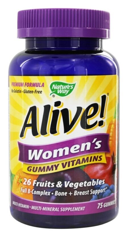 Alive Gominhas Vitamínicas Para Mulheres - 75 Gummies Nature's Way