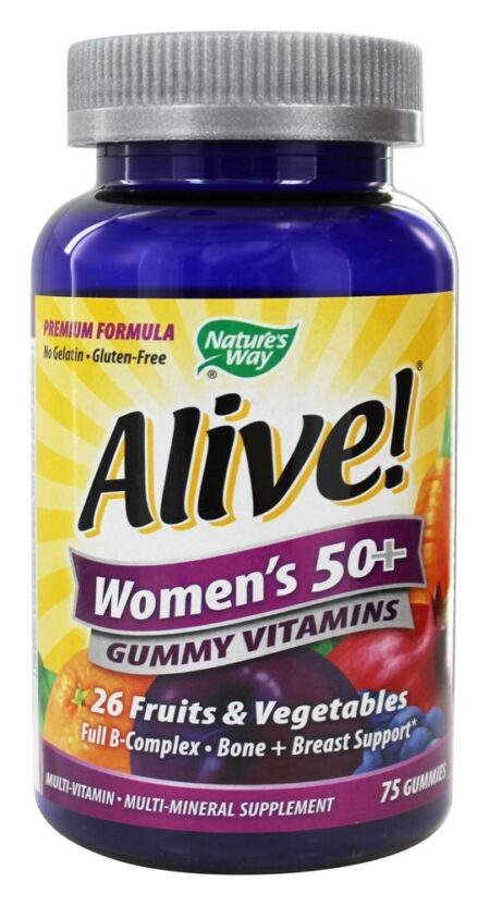 Mulheres Vivas 50 + Vitaminas Gummy - 75 Gummies Nature's Way