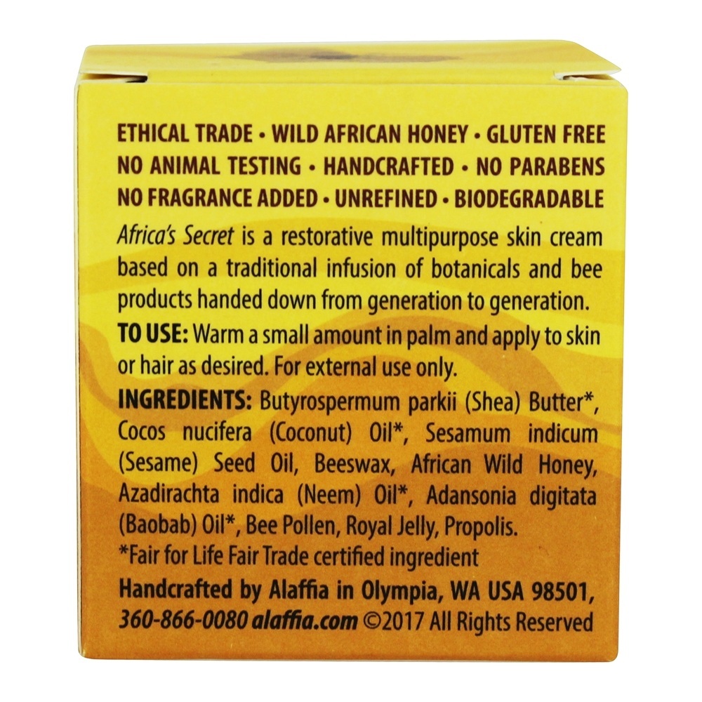 Creme de pele multiuso da Authentic Africa's Secret All-In-1 Skin Treatment - 4 oz. Alaffia - Imagem 3