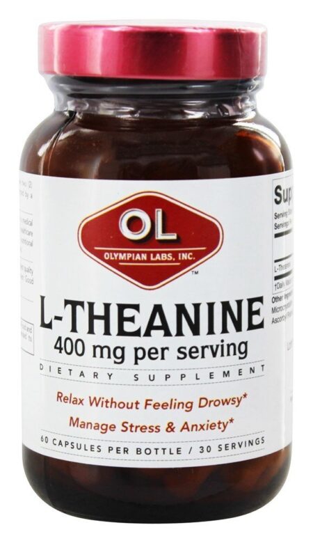 L-Teanina 400 mg. - Cápsulas vegetarianas 60 Olympian Labs