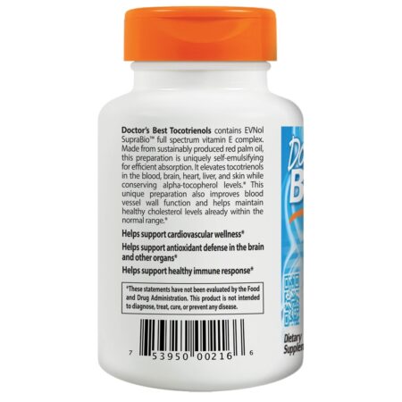 Tocotrienóis com EVNol SupraBio 50 mg. - 60 Softgels Doctor's Best - Image 3