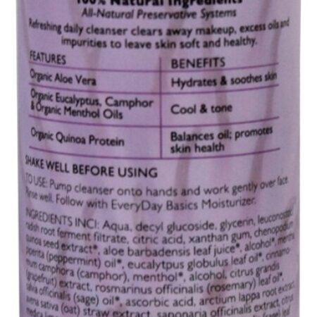 EveryDay Basics Gel de limpeza para pele normal / oleosa – 3.4 fl. oz. Aubrey Organics — foto 2