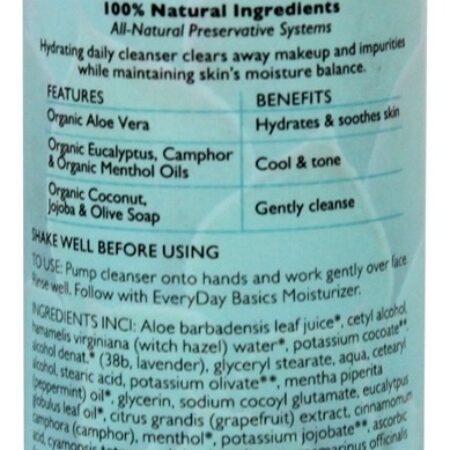 EveryDay Basics Creme de Limpeza Para Pele Normal / Seca – 3.4 fl. oz. Aubrey Organics — foto 2