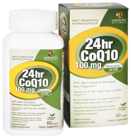 24 horas CoQ10 100 mg. - Cápsulas vegetarianas 60 Genceutic Naturals