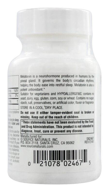 Melatonina 10 mg. - 120 Tablets Source Naturals - Image 3