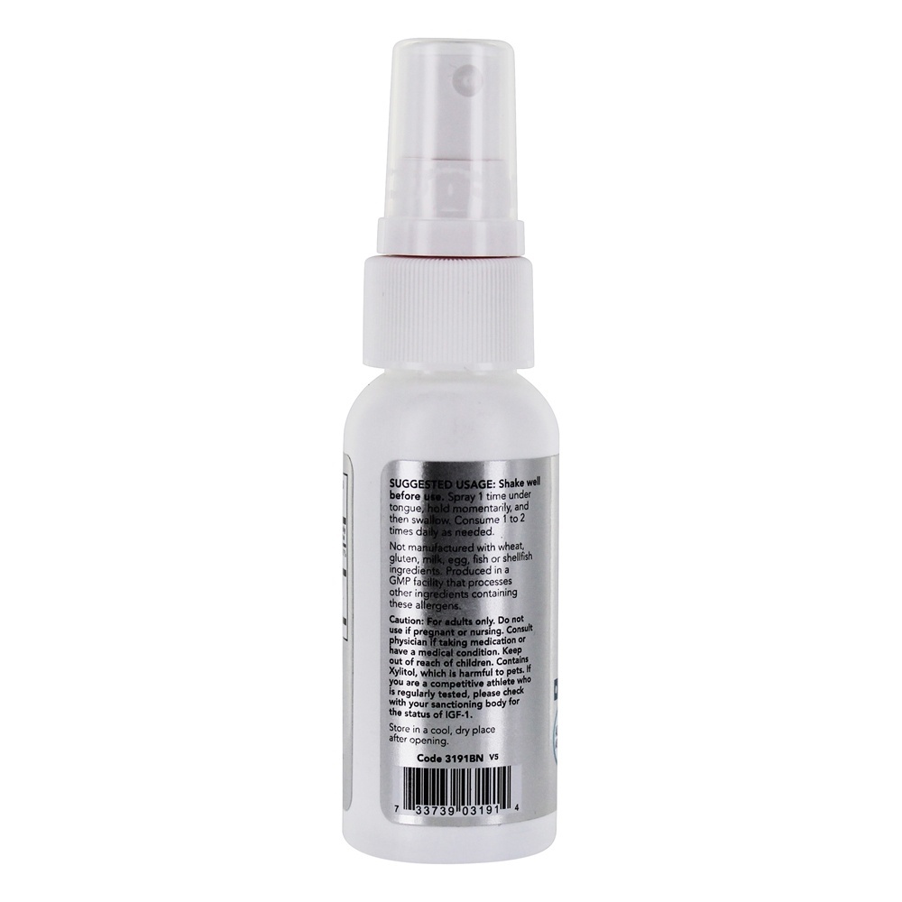 AGORA ostenta o pulverizador extremo de Liposomal do extrato de veludo do chifre dos cervos dos esportes IGF-1 - 2 fl. oz. NOW Foods - Imagem 3