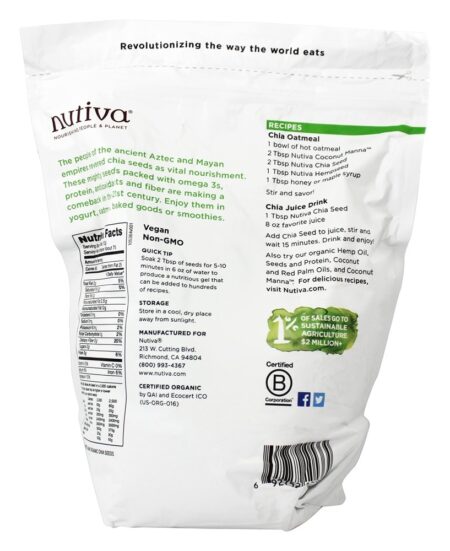 Semente de Chia Orgânica - 32 oz. Nutiva - Image 2