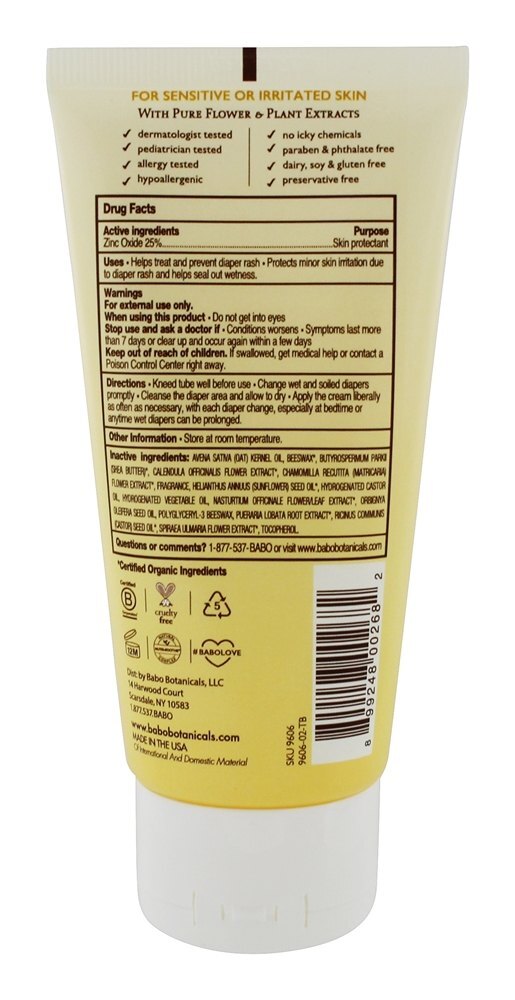 Creme Calmante de Fralda Consumo de Aveia e Calêndula - 3 fl. oz. Babo Botanicals - Imagem 2