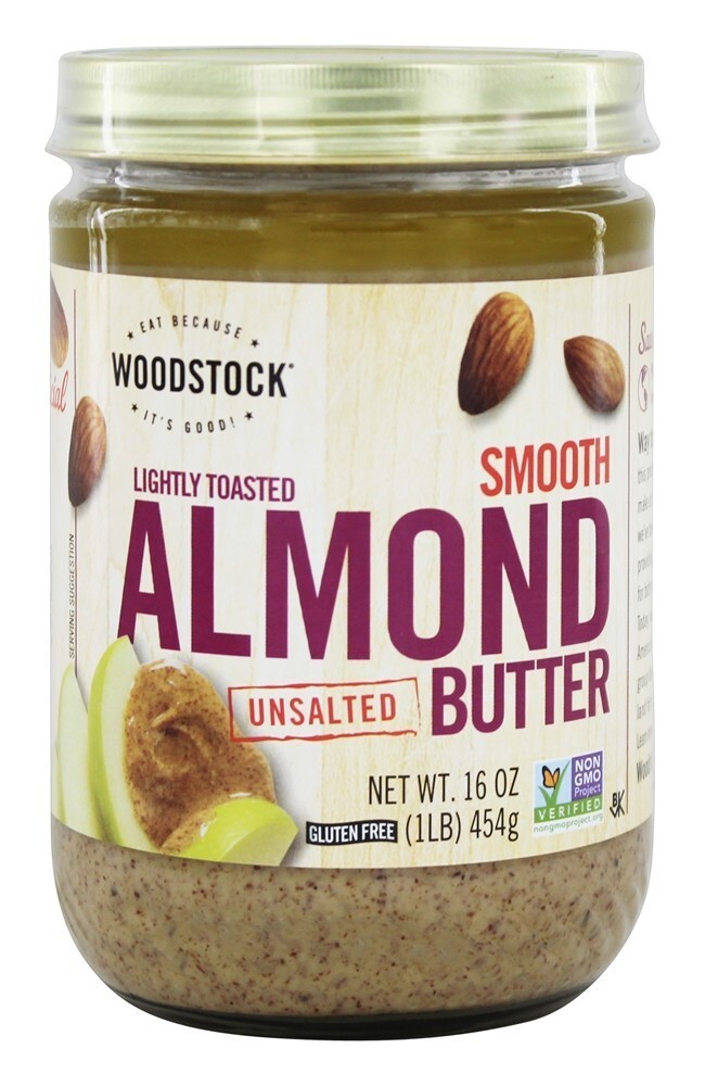 Manteiga De Amêndoa Levemente Tostada Leve Unsalted - 16 oz. Woodstock Farms