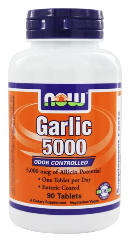 Alho 5000 Odor Controlado - 90 Tablet (s) NOW Foods