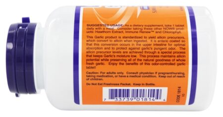 Alho 5000 Odor Controlado - 90 Tablet (s) NOW Foods - Image 3