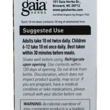 Ferro líquido PlantForce - 8.5 fl. oz. Gaia Herbs - Imagem 2