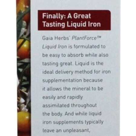 Ferro líquido PlantForce - 8.5 fl. oz. Gaia Herbs - Imagem 4