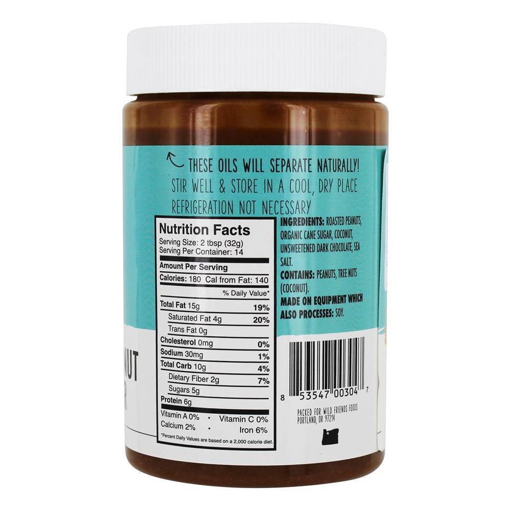 Coco De Chocolate De Manteiga De Amendoim - 16 oz. Wild Friends - Imagem 2