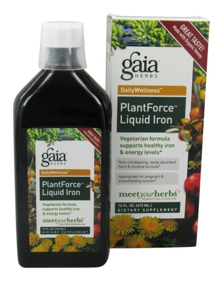 Ferro líquido de planta - 16 fl. oz. Gaia Herbs