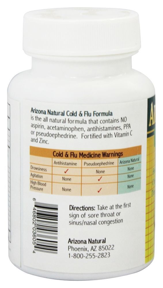Fórmula Cold & Flu - Cápsulas 60 Arizona Natural - Imagem 3