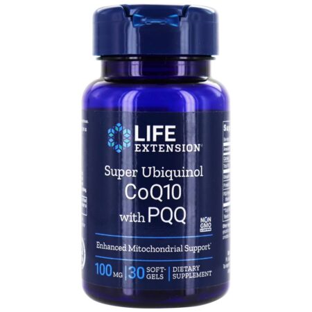 Super Ubiquinol CoQ10 com PQQ 100 mg . - 30 Softgels Life Extension