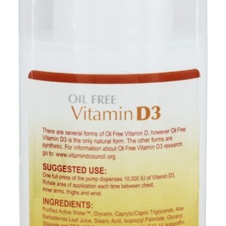 Vitamina D3 Creme Sem Óleo 10000 IU - 3 fl. oz. AnuMed - Imagem 2