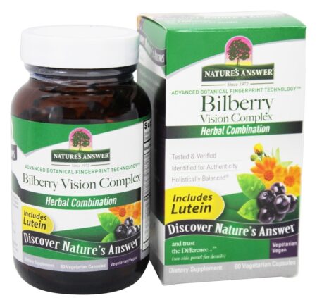 Arando Mais Luteína Visão Complexo Uma vez Diário De ervas Misturar - Cápsulas vegetarianas 60 Nature's Answer