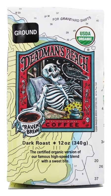 Café moído orgânico do alcance de Deadman - 12 oz. Raven's Brew Coffee