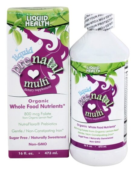 Multivitamínico Pré-Natal Orgânico Sem Açúcar - 16 fl. oz. Liquid Health