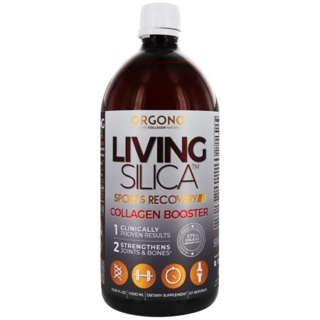 Living Silica Sports Recovery Líquido de reforço de colágeno - 33.85 oz. Orgono