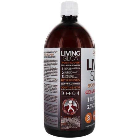 Living Silica Sports Recovery Líquido de reforço de colágeno - 33.85 oz. Orgono - Image 4