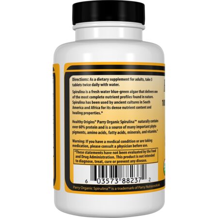 Spirulina Orgânica Não Transgênica 500 mg. - 360 Tablet (s) Healthy Origins - Image 3