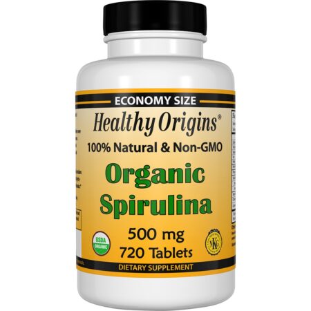 Spirulina Orgânica Não Transgênica 500 mg. - 720 Tablet (s) Healthy Origins