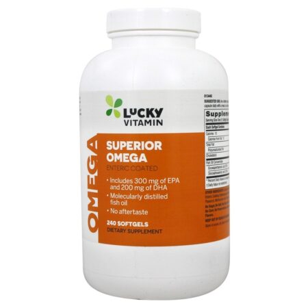 Omega - 3 - 240 LuckyVitamin entérico LuckyVitamin