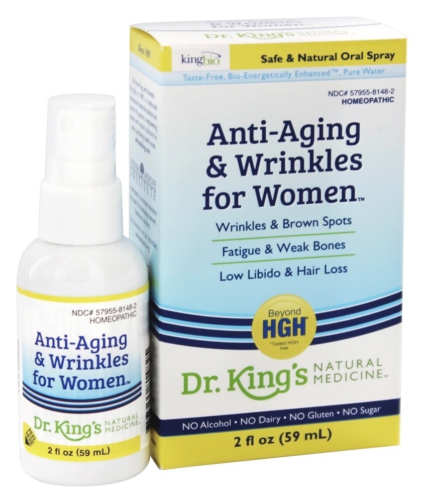 Spray antienvelhecimento e antirrugas para mulheres - 2 fl. oz. King Bio