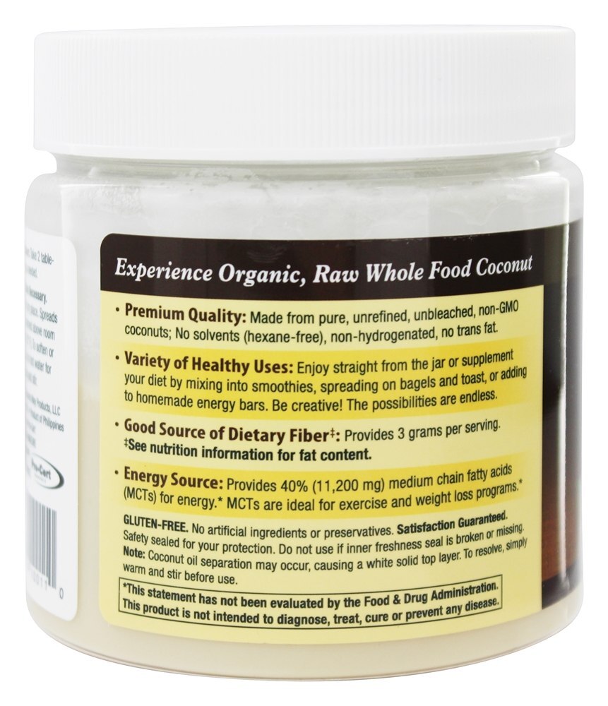 Pure orgânicos e coco integral não refinado de alimentos - 16 fl. oz. Nature's Way - Imagem 3