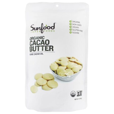 Manteiga De Cacau Orgânica - 1 lb. Sunfood Superfoods