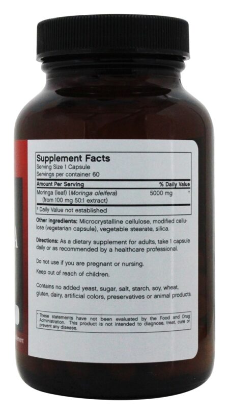 Moringa Super Comida 5000 mg. - Cápsulas vegetarianas 60 Futurebiotics - Image 2