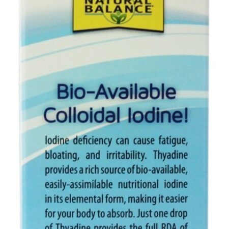 Thyadine Rico Bio-Disponível Iodo 150 mcg. - 0.5 oz. (Anteriormente Trimedica ) Natural Balance - Imagem 3