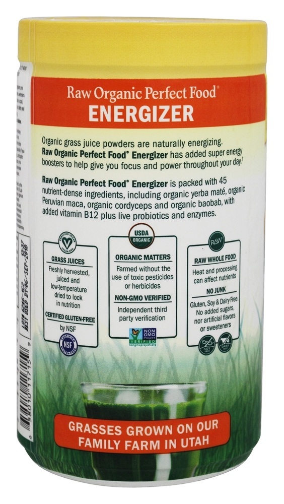 Cru Orgânico Perfeito Comida Energizer Romã- Yerba Companheiro - 9.8 oz. Garden of Life - Imagem 3