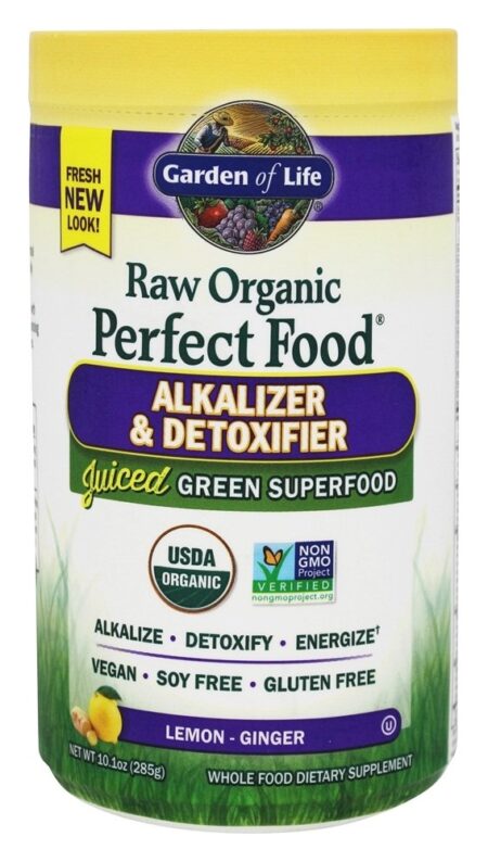 Alkalizer & desintoxicante orgânicos crus do alimento perfeito - 10.1 oz. Garden of Life