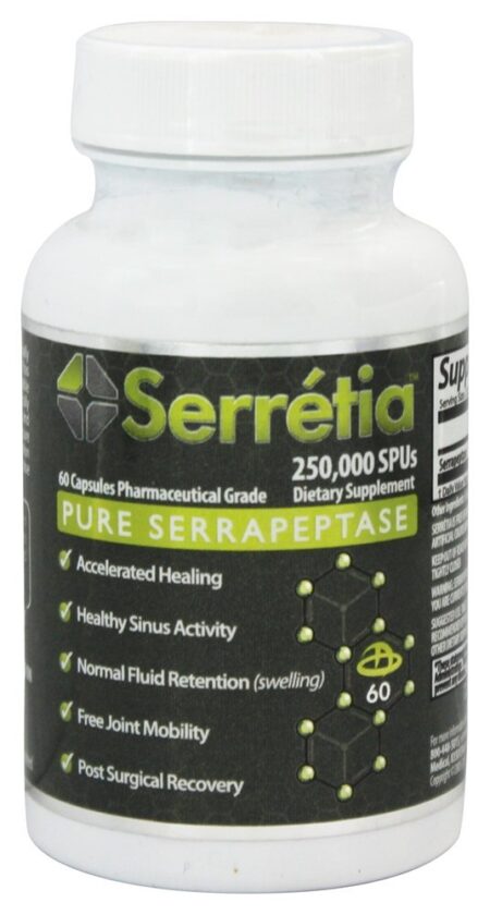 Serretia Serrapeptase Pure - Cápsulas 60 Arthur Andrew Medical