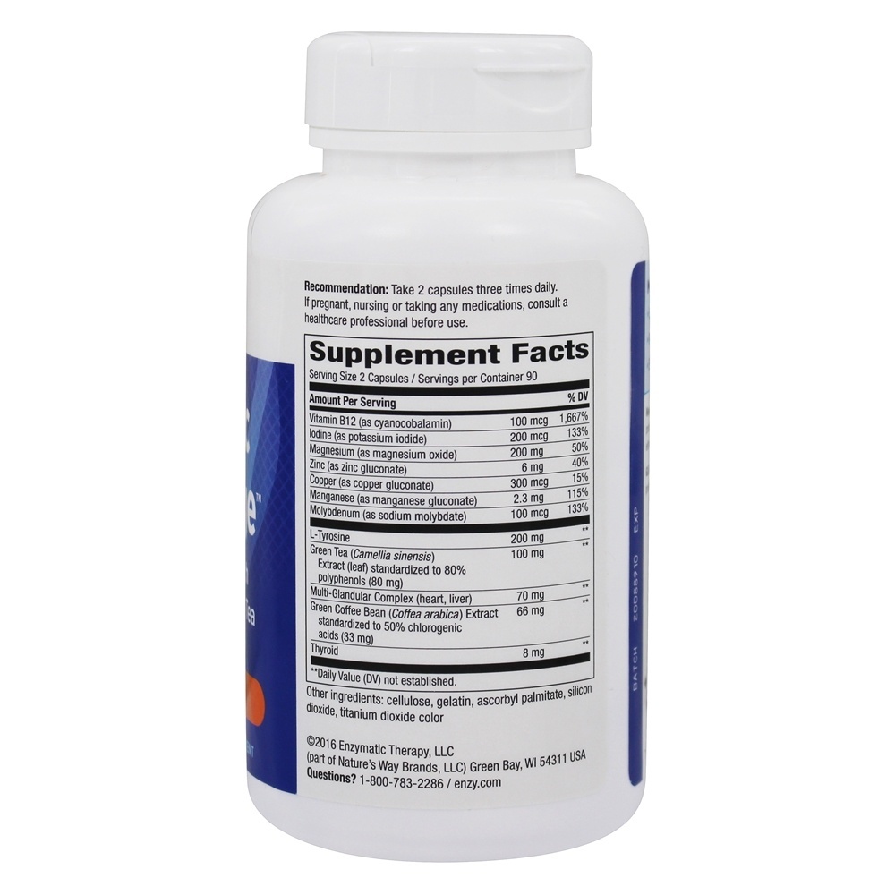 Metabolic Advantage Fórmula Para a Tireóide - Cápsulas 180 Enzymatic Therapy - Imagem 2