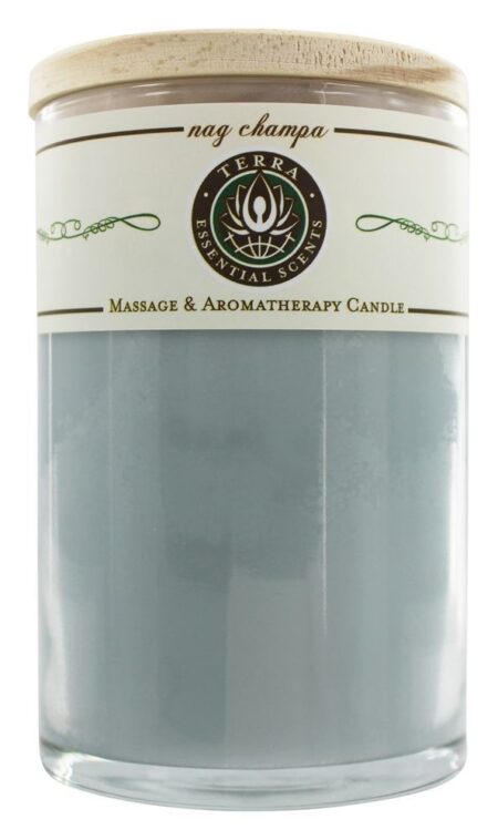 Massagem & Aromaterapia Vela de Soja Nag Champa - 12 oz. Terra Essential Scents