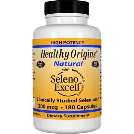 Suplemento Natural Selênio Excell Alta Selênio 200 mcg. - Cápsulas 180 Healthy Origins