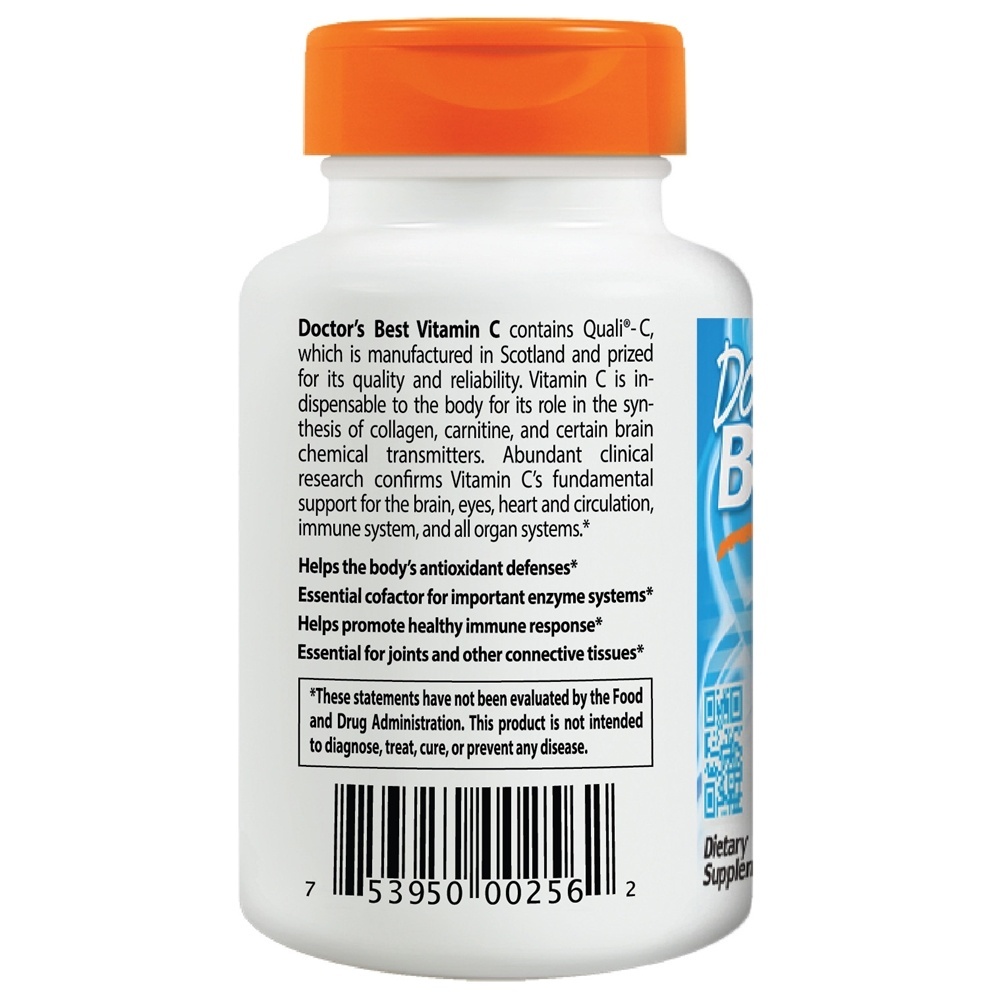 Vitamina C com Quali C 500 mg. - Cápsulas vegetarianas 120 Doctor's Best - Imagem 3