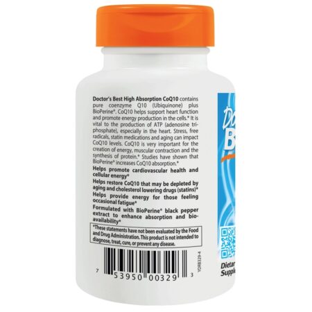 CoQ10 de Alta Absorção com BioPerina 200 mg. - Cápsulas vegetarianas 180 Doctor's Best - Image 3