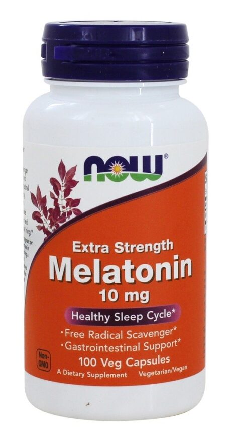 Melatonina Potência Extra 10 mg. - 100 Cápsula (s) vegetal (s) NOW Foods