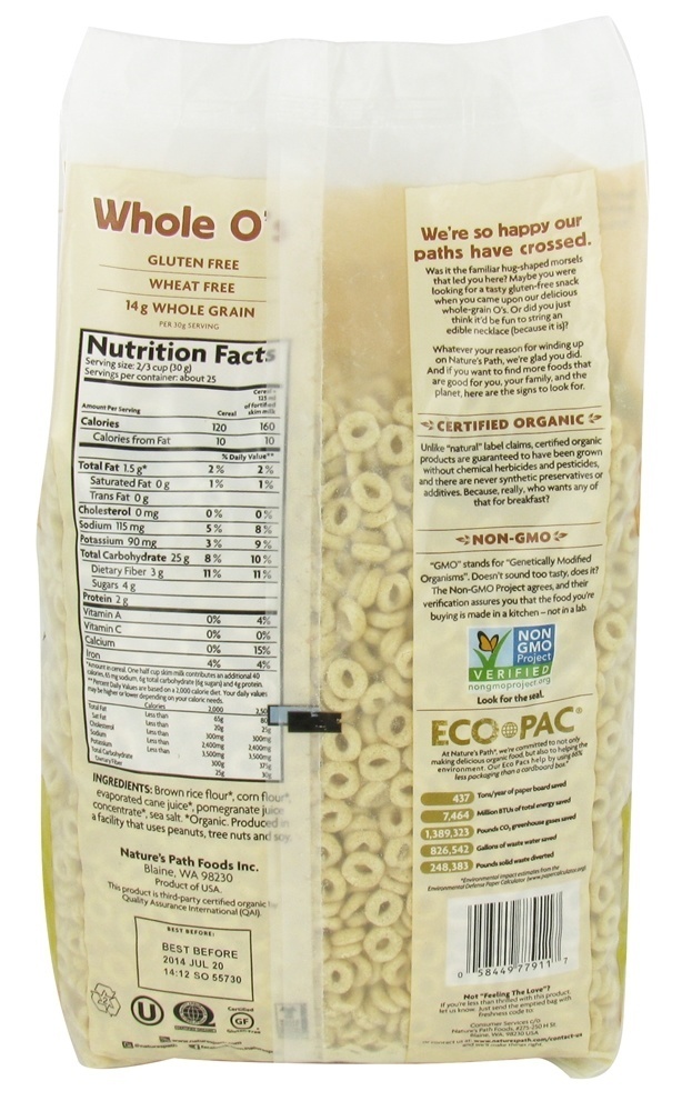 Cereais Integrais Sem Glúten - 24.6 oz. Nature's Path Organic - Imagem 2