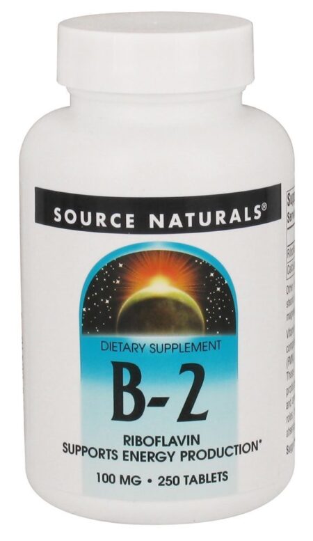 Riboflavina B2 100 mg. - 250 Tablets Source Naturals