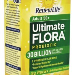 Final Flora Adulto 50+ Probiotic Ir Empacotar 30 Bilhão - 30 Cápsulas Vegetarianas Anteriormente Atendimento ao Idoso Renew Life