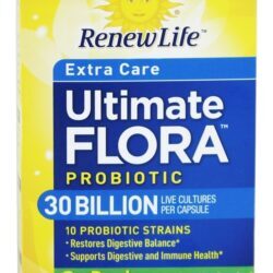 Ultimate Flora Probiótico Cuidado Extra 30 Bilhões de UFC - 30 Cápsulas Vegetarianas Anteriormente RTS Extra Strength Renew Life